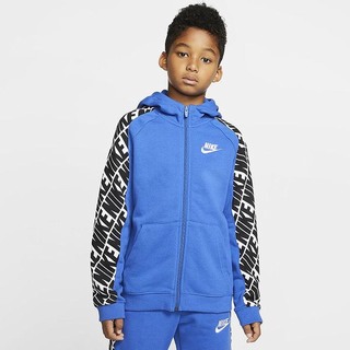 Hanorace Nike Sportswear French Terry Full-Zip Baieti Albastru Regal Albi | CJFZ-75028